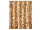 Fly Curtain Ochre and White 118x220 cm Chenille 4004891