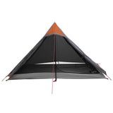 Backpacking Tent Grey and Orange 222 x 85 x 125 cm 42017417