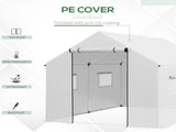 Polyethylene Walk-in Polytunnel Greenhouse, 2 x 3, White T3398P323778