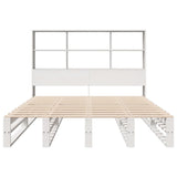 Bookcase Bed without Mattress White 120x190 cm Small Double Solid Wood 3323942