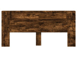 Headboard Cabinet with LED Smoked Oak 160 x 16.5 x 103.5 cm 8006568