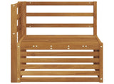 Outdoor Corner Sofa Solid Acacia Wood Natural 63 x 63 x 73 cm 900499