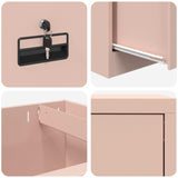 File Cabinet Pink 45.5 x 42 x 139 cm Cold-Rolled Steel 891623