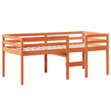 High Sleeper Bed without Mattress Wax Brown 80x200 cm Solid Wood Pine 3282057
