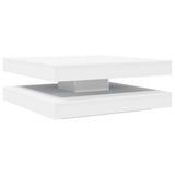 Coffee Table 360-Degree Rotatable White 90x90x34.5 cm 3321351