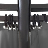 Gazebo with Curtains Round 3.5x2.7 m Anthracite 44762