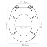 Toilet Seats with Soft Close Lids 2 pcs MDF Brown 275906