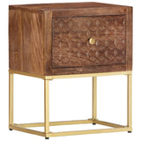 ZNTS Bedside Cabinet 40x30x50 cm Solid Mango Wood 286554