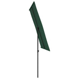 Garden Parasol with Aluminium Pole 2x1.5 m Green 47336