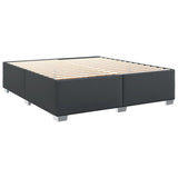 Box Spring Bed with Mattress Black 200x200 cm Faux Leather 3286136