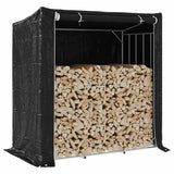 Firewood Rack with Rain Cover 200x100x200 cm Galvanised Steel 4104959