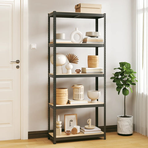 5-Layer Storage Shelf Anthracite Steel&Engineered Wood 152858