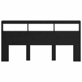 Headboard Black Oak 200 x 17 x 102 cm Engineered Wood 886255