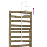 Outdoor Shower 225 cm Impregnated Pine Wood and Stainless Steel 886351