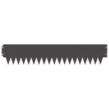 Lawn Edging 30 pcs 103 x 20 cm metal Black 8008268