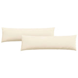 Sofa Pillows 2 pcs Cream 145 x 40 cm Corduroy Fabric 42013862