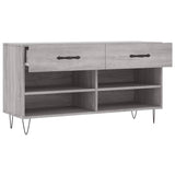 Shoe Bench Grey Sonoma 102x35x55 cm Engineered Wood 829738