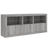 Sideboard with LED Lights Grey Sonoma 162x37x67 cm 3209000