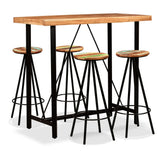 Bar Set 5 Pieces Solid Acacia and Reclaimed Wood 275131