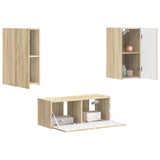 TV Cabinet Set Wall-mounted 2 pcs Sonoma Oak Engineered Wood 3408963