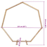 Wedding Arch Light Brown 221 x 92 x 216 cm Solid Pine Wood 42019395