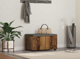 Hall Bench Old Wood 60 x 38 x 46 cm Engineered Wood and Fabric 891478