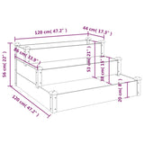 Garden Raised Bed Brown 120x120x56 cm Solid Wood Fir 364305