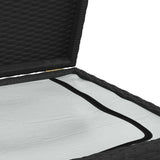 Garden Storage Box Black 120x50x60 cm Poly Rattan 42498