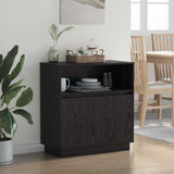 LED Sideboard Black Oak 71 x 34.5 x 75 cm Engineered Wood 869651