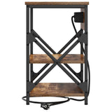 Bedside Cabinet with Shelf 2 pcs Smoked Oak 41 x 31 x 51 cm 859520