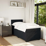 Box Spring Bed with Mattress Black 100x200 cm Velvet 3286248