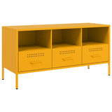 TV Cabinet Mustard Yellow 100.5x39x50.5 cm Steel 843039