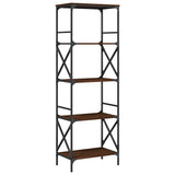 Bookcase 5-Tier Brown Oak 59x35x171 cm Engineered Wood 837626