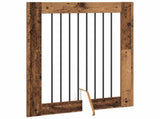 Dog Gate with Stands 2 pcs Old Wood 80 x 100 cm Engineered Wood 892041