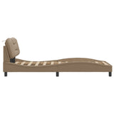 Bed Frame with LED without Mattress "Hvar" Cappuccino 90x190 cm 3213903