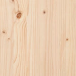 ZNTS Bed Frame without Mattress 200x200 cm Solid Wood Pine 3309890