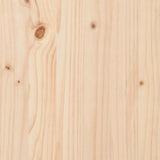 ZNTS Bed Frame without Mattress 200x200 cm Solid Wood Pine 3309890