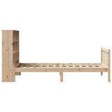 Bookcase Bed without Mattress 90x190 cm Single Solid Wood Pine 3321690