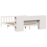Bookcase Bed without Mattress White 180x200 cm Super King Solid Wood Pine 3321664