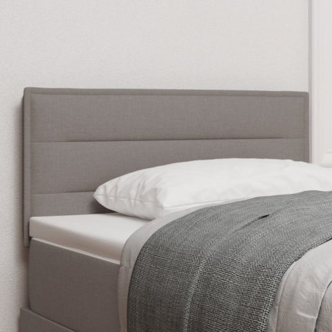 ZNTS LED Headboard Lines Design Taupe 90 cm Fabric 3337975