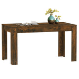 ZNTS Dining Table Smoked Oak 140x74.5x76 cm Engineered Wood 815198