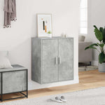 Shoe Cabinet Concrete Grey 60x35x70 cm Engineered Wood 808922