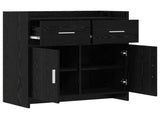 Sideboard Black Oak 75 x 36 x 80 cm Engineered Wood 8011116