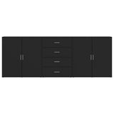 Sideboards 3 pcs Black Engineered Wood 3276610
