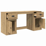Desk with Cabinet Artisan Oak Engineered Wood 3402678