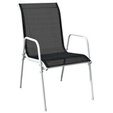 9 Piece Outdoor Dining Set Steel Black 43306