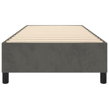 Box Spring Bed Frame Dark Grey Single Velvet 3121221