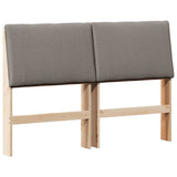 Upholstered Headboard Taupe 140 cm Solid Pine Wood 879287