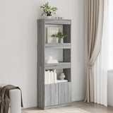 Highboard Grey Sonoma 63x33x180 cm Engineered Wood 3309605