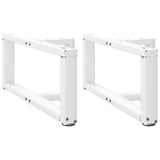 Coffee Table Legs T-Shaped 2 pcs White 70x25x cm Steel 4013017